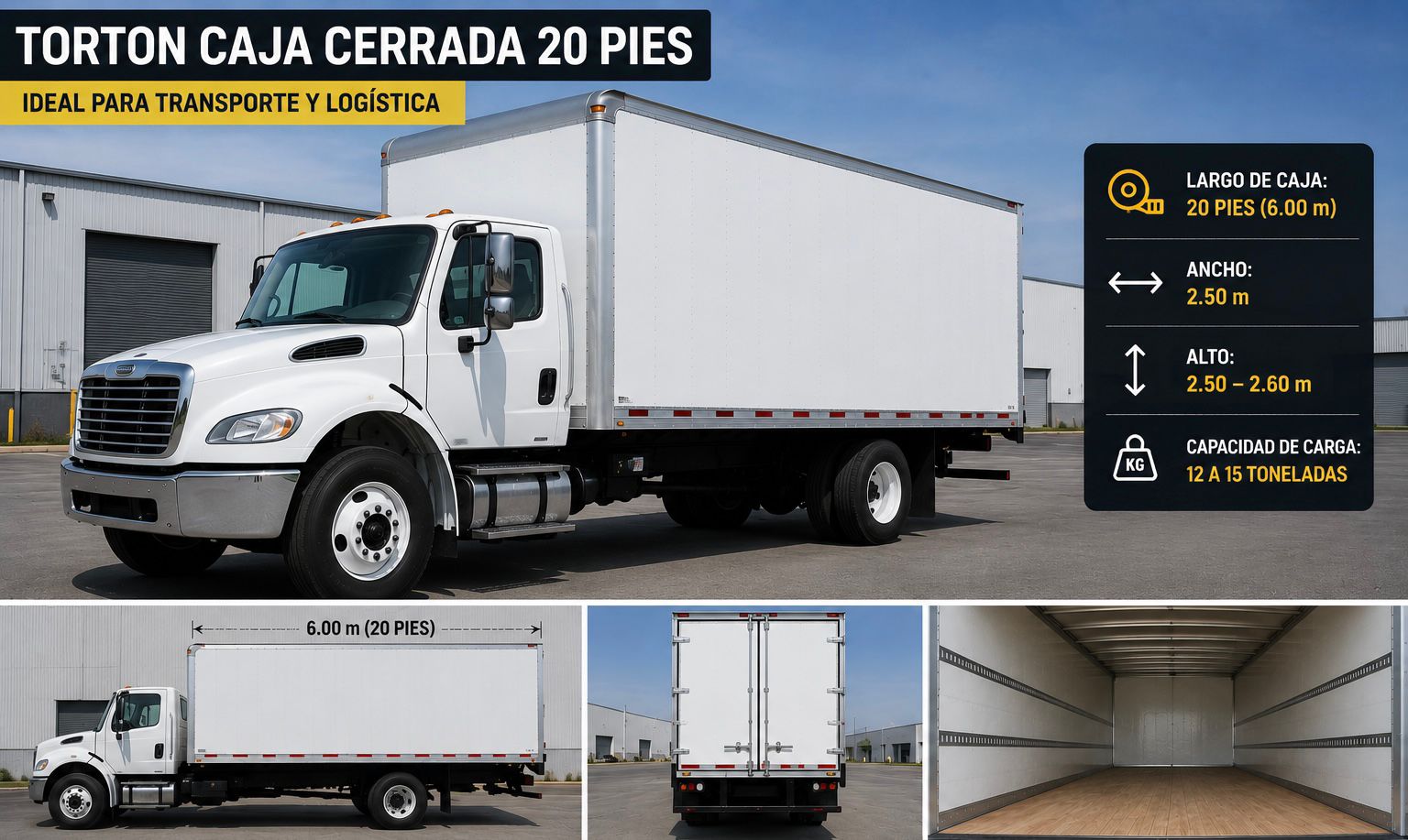 TORTON CAJA CERRADA 20 PIES Transportes Gámez
