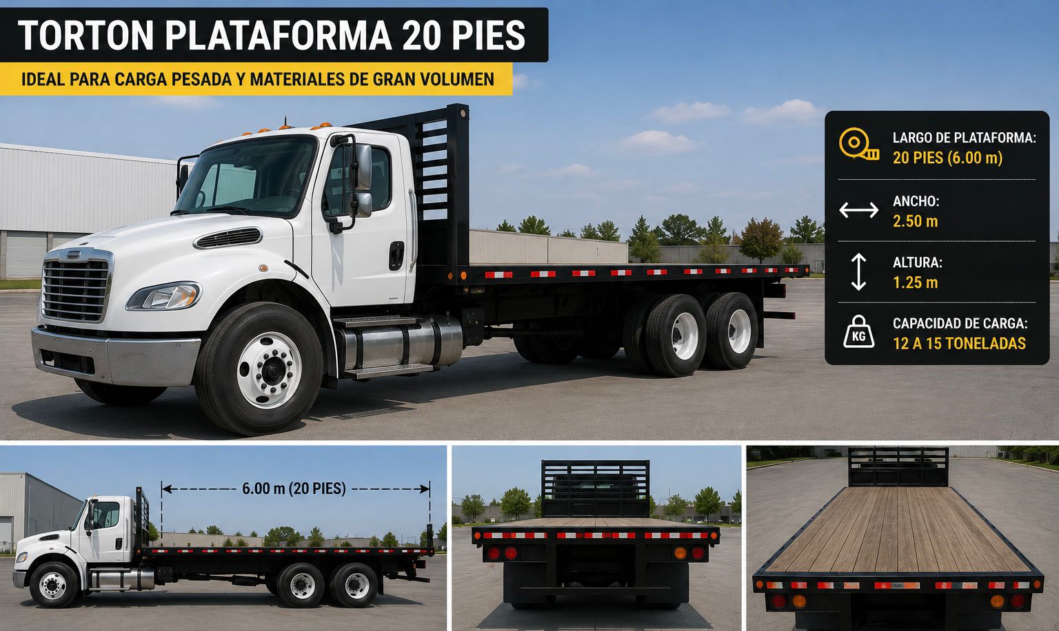 TORTON PLATAFORMA 20 PIES Transportes Gámez