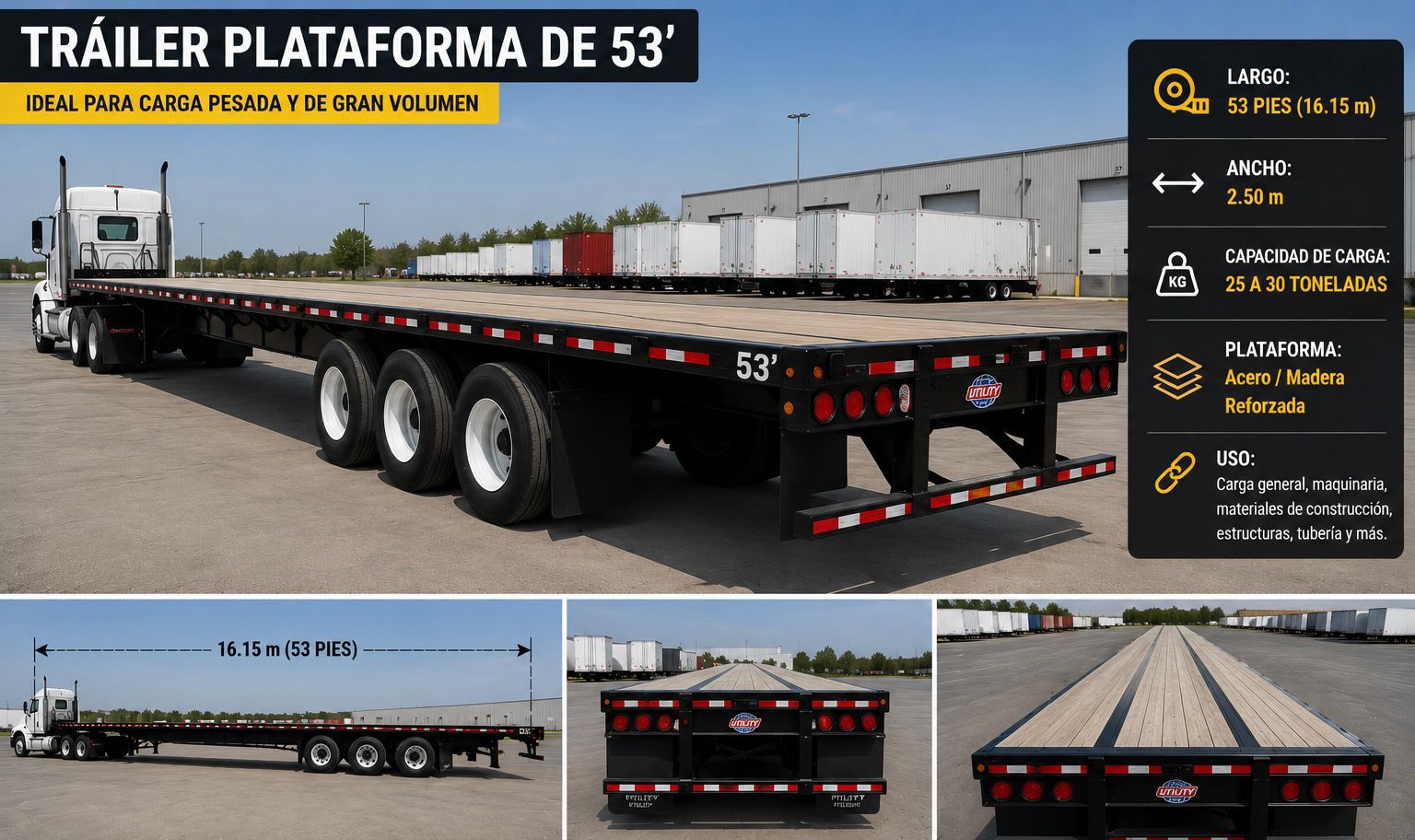 TRAILER PLATAFORMA DE 53 Transportes Gámez